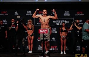 Dan Hooker weighs in at UFC Auckland (Photo: Chad Wood)