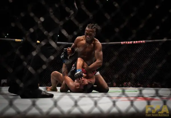 Jalin Turner stops Joshua Culibao at UFC Auckland (Image: Chad Wood)