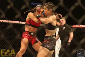 Zhang Weili vs. Joanna Jędrzejczyk (Jasmin Frank for Fight News Australia)