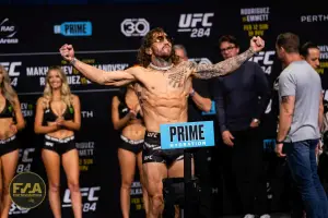 UFC 284 Ceremonial Weigh-Ins - Blake Bilder (Photo: Callum Cooper for Fight News Australia)