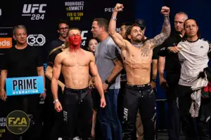 UFC 284 Ceremonial Weigh-Ins - Shane Young vs. Blake Bilder (Photo: Callum Cooper for Fight News Australia)
