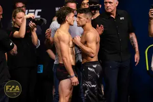 UFC 284 Ceremonial Weigh-Ins - Jack Jenkins vs. Don Shainis (Photo: Callum Cooper for Fight News Australia)