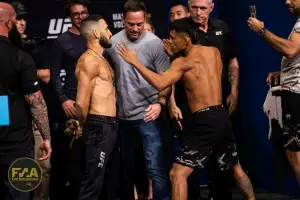 UFC 284 Ceremonial Weigh-Ins - Shannon Ross vs. Kleydson Rodrigues (Photo: Callum Cooper for Fight News Australia)