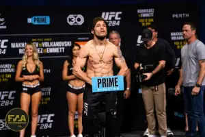 UFC 284 Ceremonial Weigh-Ins - Melsik Baghdasaryan (Photo: Callum Cooper for Fight News Australia)