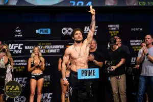 UFC 284 Ceremonial Weigh-Ins - Melsik Baghdasaryan (Photo: Callum Cooper for Fight News Australia)