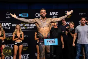 UFC 284 Ceremonial Weigh-Ins - Tyson Pedro (Photo: Callum Cooper for Fight News Australia)