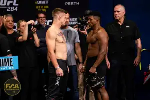 UFC 284 Ceremonial Weigh-Ins - Jimmy Crute vs. Alonzo Menifield (Photo: Callum Cooper for Fight News Australia)