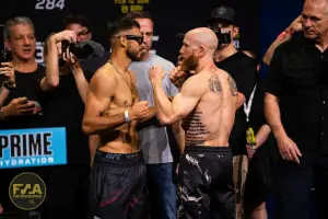 UFC 284 Ceremonial Weigh-Ins - Yair Rodriguez vs. Josh Emmett (Photo: Callum Cooper for Fight News Australia)