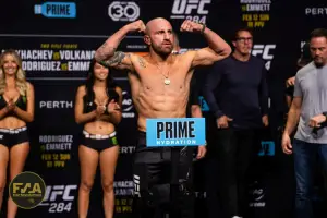 UFC 284 Ceremonial Weigh-Ins - Alexander Volkanovski (Photo: Callum Cooper for Fight News Australia)