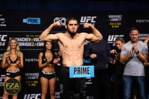 UFC 284 Ceremonial Weigh-Ins - Islam Makhachev (Photo: Callum Cooper for Fight News Australia)