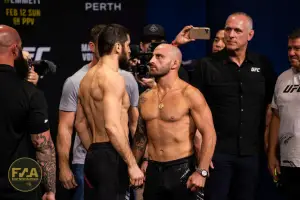 UFC 284 Ceremonial Weigh-Ins - Islam Makhachev vs. Alexander Volkanovski (Photo: Callum Cooper for Fight News Australia)
