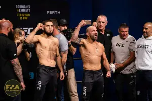 UFC 284 Ceremonial Weigh-Ins - Islam Makhachev vs. Alexander Volkanovski (Photo: Callum Cooper for Fight News Australia)