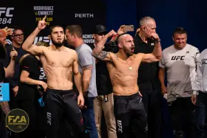 UFC 284 Ceremonial Weigh-Ins - Islam Makhachev vs. Alexander Volkanovski (Photo: Callum Cooper for Fight News Australia)