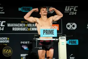 UFC 284 Official Weigh In - Jack Jenkins (Photo: Callum Cooper / Fight News Australia)