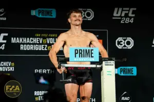 UFC 284 Official Weigh In - Jack Jenkins (Photo: Callum Cooper / Fight News Australia)