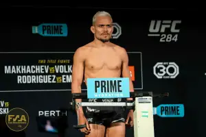 UFC 284 Official Weigh In - Elves Brenner (Photo: Callum Cooper / Fight News Australia)