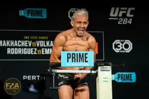 UFC 284 Official Weigh In - Elves Brenner (Photo: Callum Cooper / Fight News Australia)
