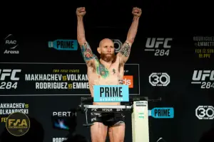 UFC 284 Official Weigh In - Josh Emett (Photo: Callum Cooper / Fight News Australia)