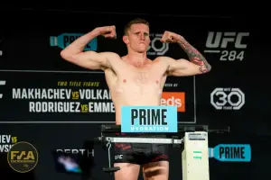 UFC 284 Official Weigh In - Jamie Mullarkey (Photo: Callum Cooper / Fight News Australia)