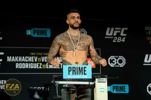 UFC 284 Official Weigh In - Tyson Pedro (Photo: Callum Cooper / Fight News Australia)