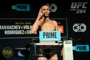UFC 284 Official Weigh In - Shannon Ross (Photo: Callum Cooper / Fight News Australia)