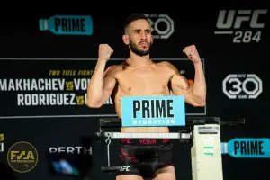 UFC 284 Official Weigh In - Shannon Ross (Photo: Callum Cooper / Fight News Australia)
