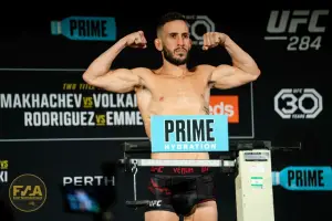 UFC 284 Official Weigh In - Shannon Ross (Photo: Callum Cooper / Fight News Australia)