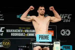 UFC 284 Official Weigh In - Modestas Bukauskas (Photo: Callum Cooper / Fight News Australia)