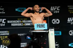 UFC 284 Official Weigh In - Joshua Culibao (Photo: Callum Cooper / Fight News Australia)