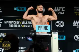 UFC 284 Official Weigh In - Zubaira Tukhugov (Photo: Callum Cooper / Fight News Australia)