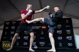 UFC 284 Open Workouts - Jack Della Maddalena (Callum Cooper/Fight News Australia)