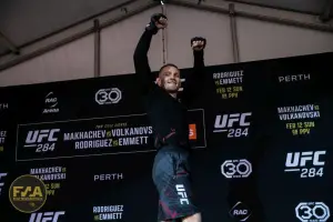 UFC 284 Open Workouts - Jack Della Maddalena (Callum Cooper/Fight News Australia)