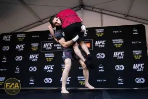 UFC 284 Open Workouts - Islam Makhachev (Callum Cooper/Fight News Australia)