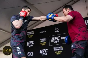 UFC 284 Open Workouts - Islam Makhachev (Callum Cooper/Fight News Australia)