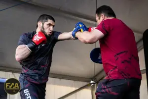 UFC 284 Open Workouts - Islam Makhachev (Callum Cooper/Fight News Australia)