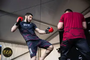 UFC 284 Open Workouts - Islam Makhachev (Callum Cooper/Fight News Australia)