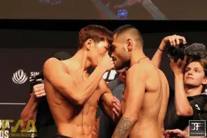 Seung Woo Choi vs. Joshua Culibao at UFC 275 weigh-in